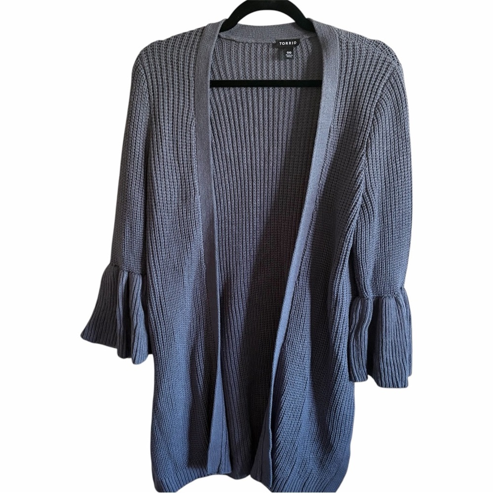 Torrid Gray Open-Front Cardigan